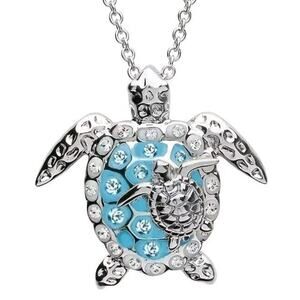 Fashion Crystal Turtle Pendant Necklace Sea life Jewelry Women Jewelry Gift NEW!